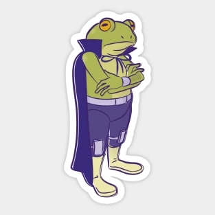 Funny Mexican Frog Luchador Wrestler Sketch Drawing Sticker